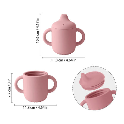 Dual-Handle Silicone Sippy Cup for Babies & Toddlers