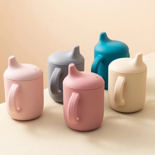 Dual-Handle Silicone Sippy Cup for Babies & Toddlers