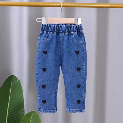 Embroidered Strawberry, Daisy & Heart Jeans for Toddlers
