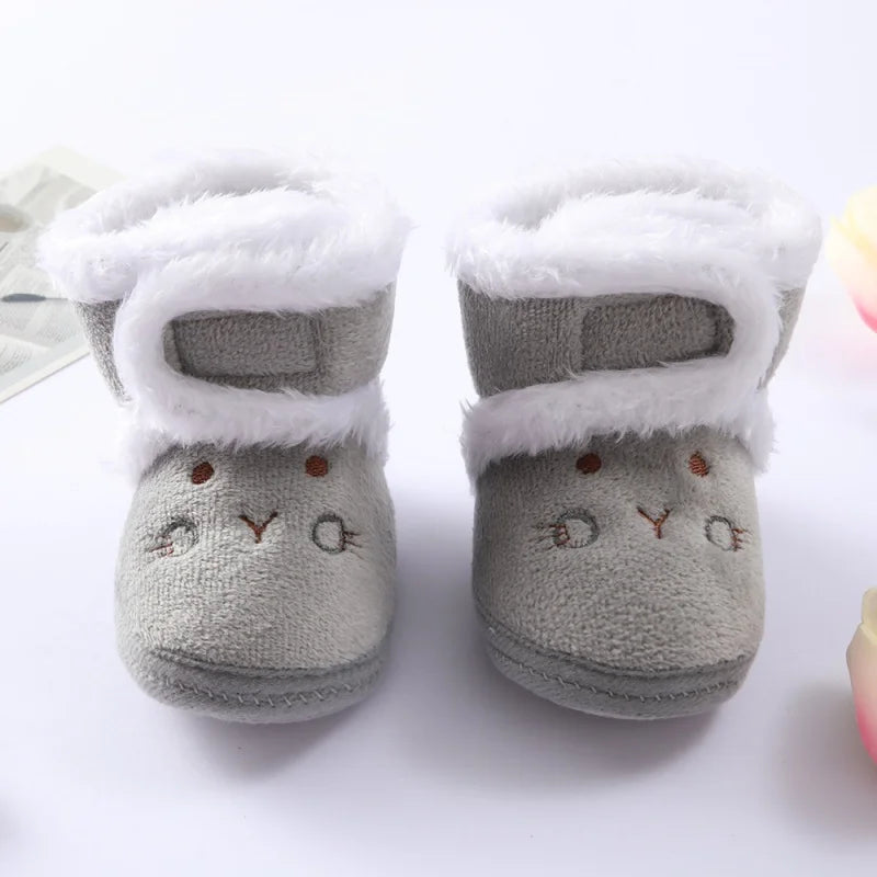 Soft Plush Bear Baby Booties – Cozy Winter First Walkers (0–18 Months)
