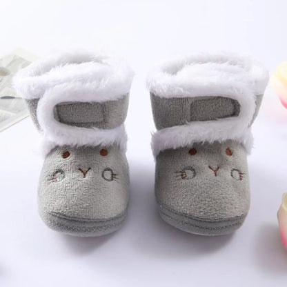 Soft Plush Bear Baby Booties – Cozy Winter First Walkers (0–18 Months)
