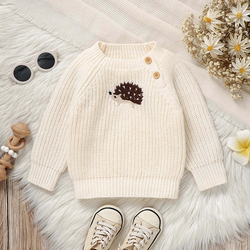 Cable-Knit Baby & Toddler Sweater – Soft Winter Pullover with Crew Neck (6 Months–3 Years)