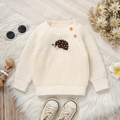 Cable-Knit Baby & Toddler Sweater – Soft Winter Pullover with Crew Neck (6 Months–3 Years)