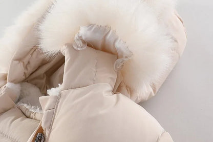 Plush-Lined Winter Baby Snowsuit with Hood & Mittens (0–18 Months)
