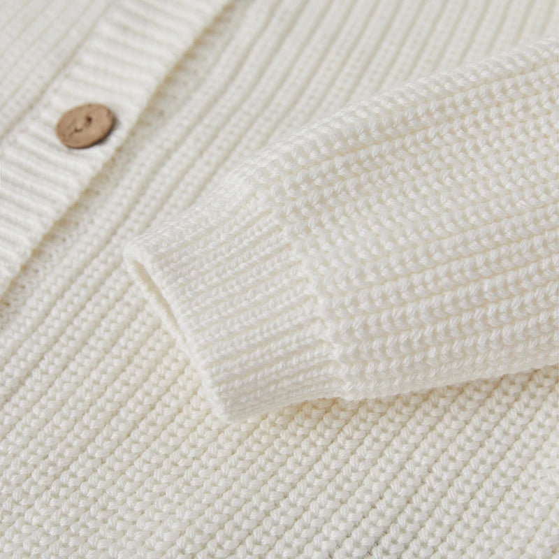 Button-Front Chunky Knit Cardigan for Girls