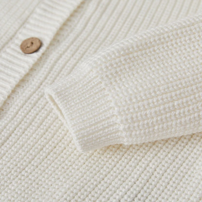 Button-Front Chunky Knit Cardigan for Girls