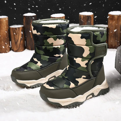 Waterproof Snow Boots for Kids – Plush-Lined Winter Boots with Non-Slip Sole (Toddlers & Youth)