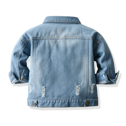 Hooded Button-Front Denim Jacket – Kids Denim Coat