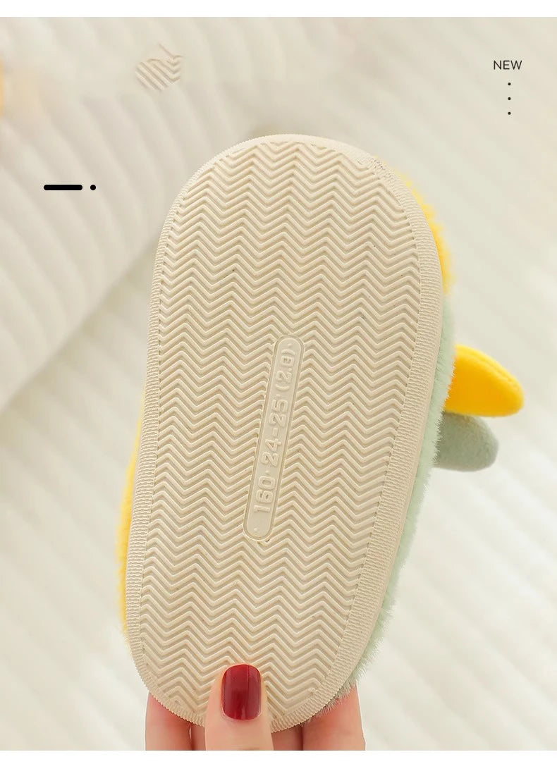 Plush Bunny Ear Kids Slippers – Warm Non-Slip Indoor Shoes for Toddlers & Kids