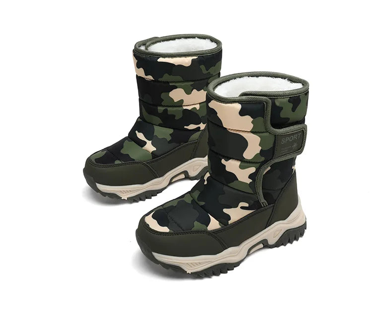 Waterproof Snow Boots for Kids – Plush-Lined Winter Boots with Non-Slip Sole (Toddlers & Youth)