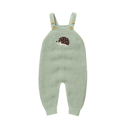 Knitted Animal Overall Romper for Babies