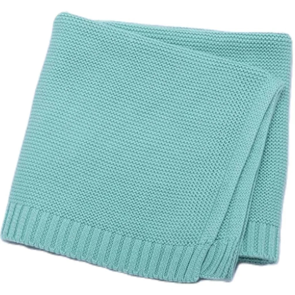 Personalized Embroidered Name Cotton Knit Baby Blanket