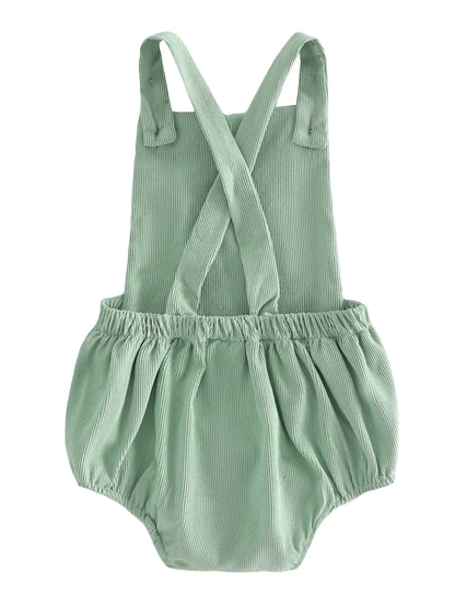 Wild One First Birthday Corduroy Overall Romper