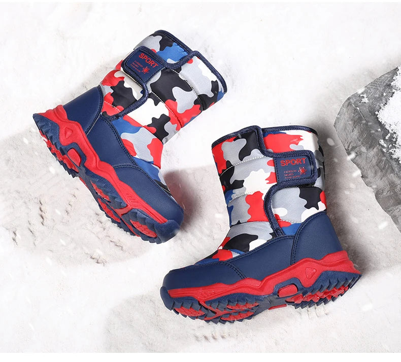 Waterproof Snow Boots for Kids – Plush-Lined Winter Boots with Non-Slip Sole (Toddlers & Youth)