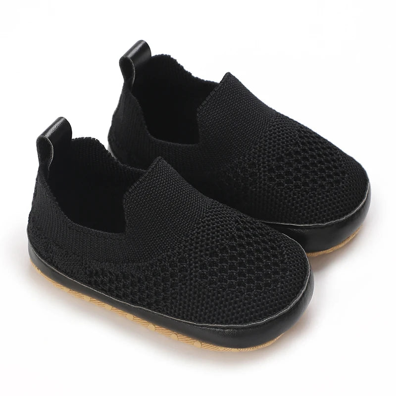 Contrast-Stitch Baby Loafers & Canvas Sneakers with Soft Soles