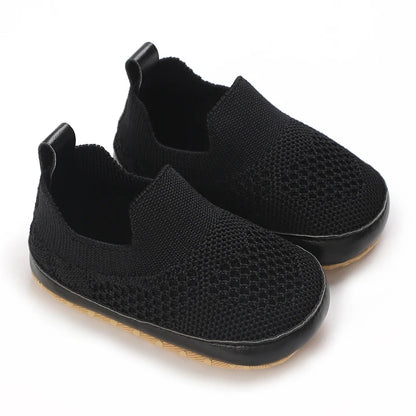 Contrast-Stitch Baby Loafers & Canvas Sneakers with Soft Soles