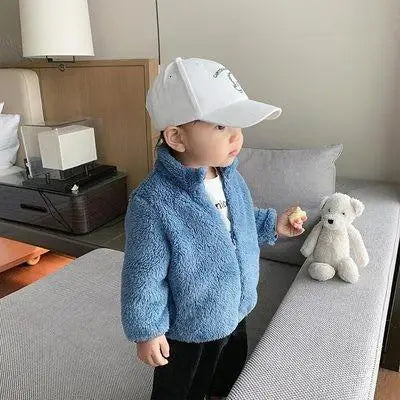 Plush Teddy Fleece Zip Jacket for Babies & Kids