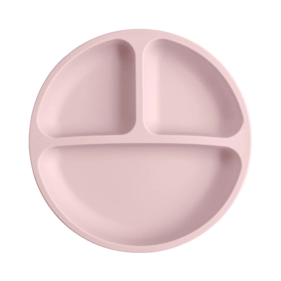 Three-Compartment Silicone Baby & Toddler Divided Plate