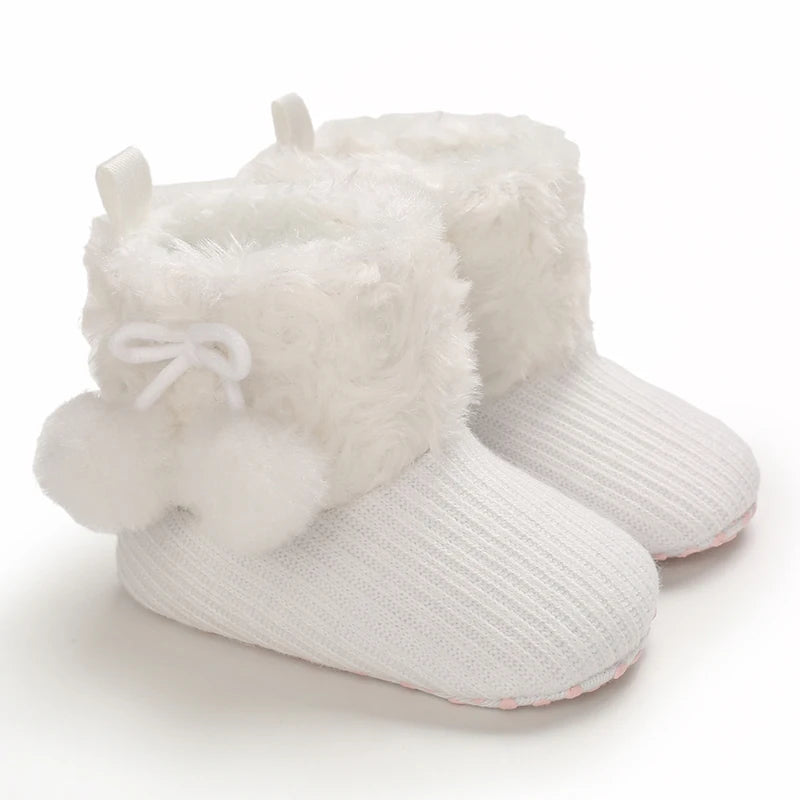 Cozy Fleece-Lined Baby Booties with Sweet Prints & Soft Cuffs