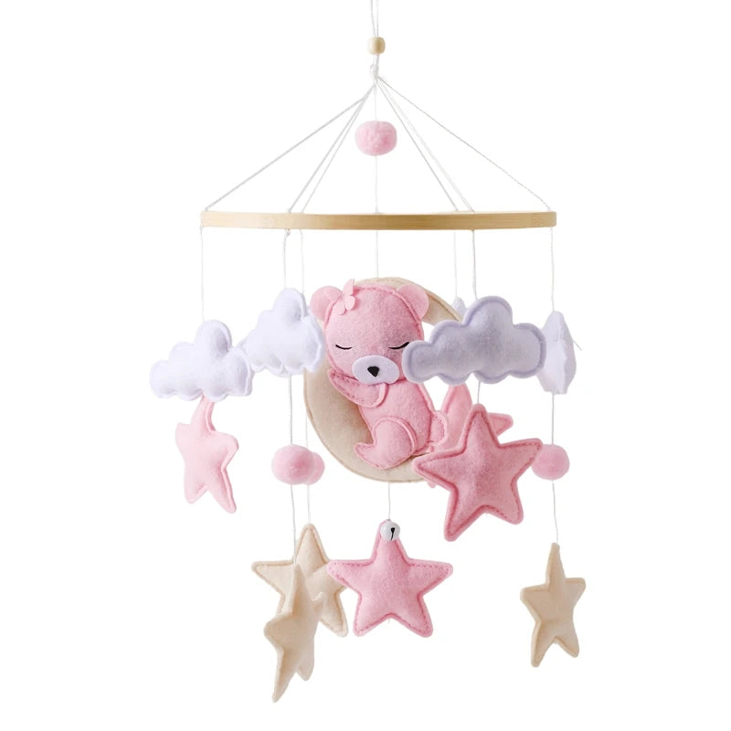 360° Rotating Wooden Crib Mobile Arm & Holder