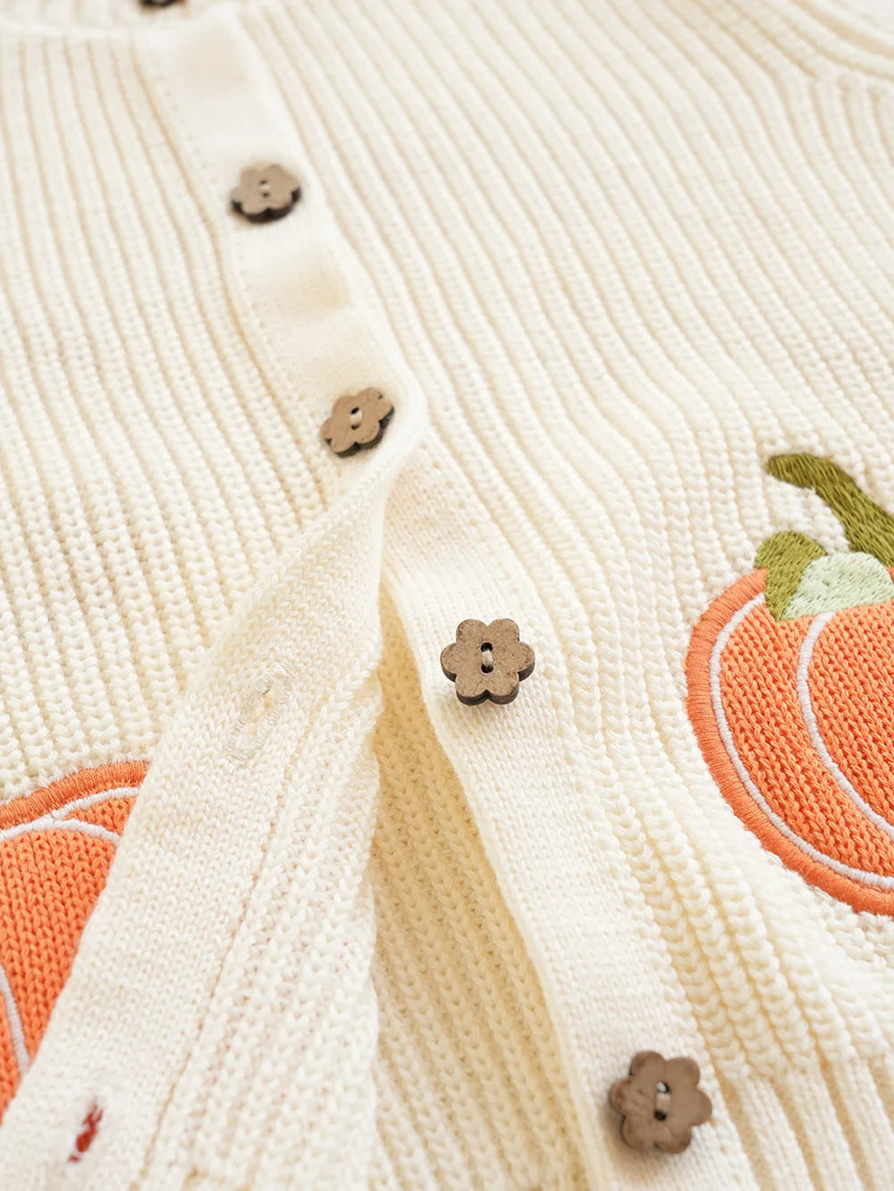Baby & Toddler Girls Cotton Knit Cardigan (2–6 Years) – Button-Front Sweater with Duck Embroidery