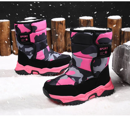 Waterproof Snow Boots for Kids – Plush-Lined Winter Boots with Non-Slip Sole (Toddlers & Youth)