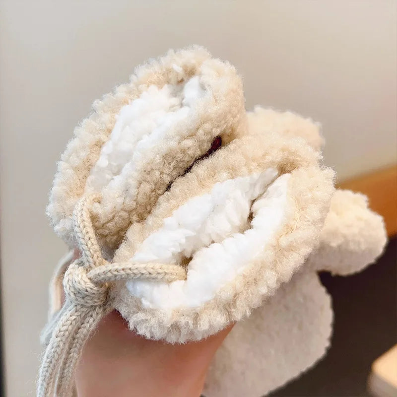 Lamb Fleece Baby Mittens – Cozy Plush Winter Gloves for Toddlers (1–4 Years)