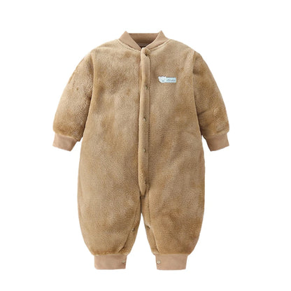 Plush Printed Fleece Romper for Babies