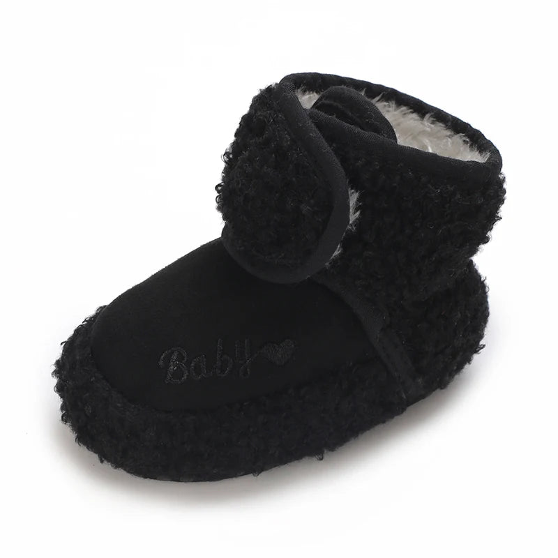 Plush-Lined Baby Booties – Winter First Walker Snow Boots (0–18 Months)