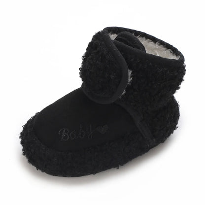 Plush-Lined Baby Booties – Winter First Walker Snow Boots (0–18 Months)
