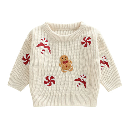 Gingerbread Knit Pullover Sweater for Babies & Toddlers