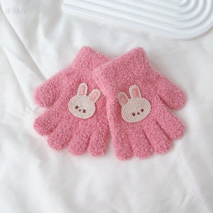 Toddler Plush Cartoon Gloves – Cozy Winter Warmth for Little Hands (Ages 1–3)