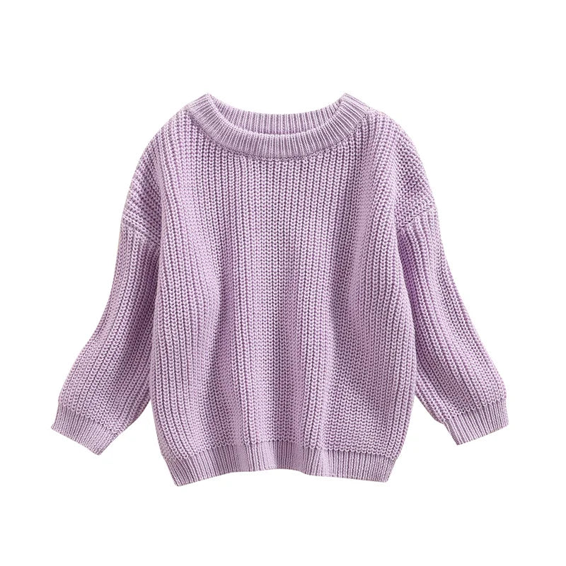 Classic Crewneck Cotton-Blend Knit Sweater for Babies & Kids