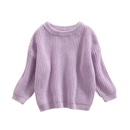 Classic Crewneck Cotton-Blend Knit Sweater for Babies & Kids