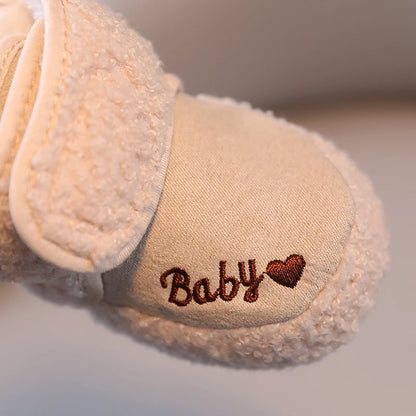 Plush-Lined Baby Booties – Winter First Walker Snow Boots (0–18 Months)