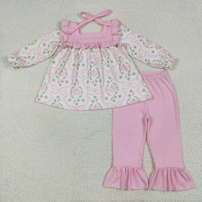Harvest Charm Printed Two-Piece Outfit Sets for Baby & Toddler Girls