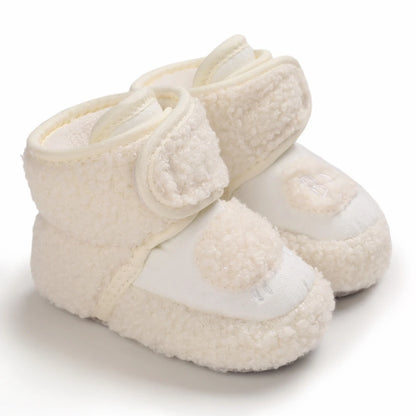 Cozy Fleece-Lined Baby Booties with Sweet Prints & Soft Cuffs