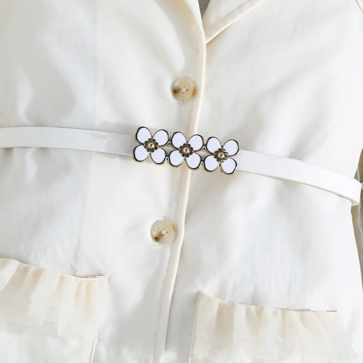 Tailored Lapel Belted Dress for Girls (3-8Y)
