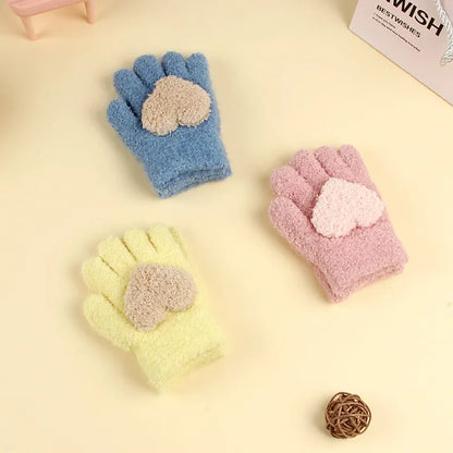 Soft Cartoon Winter Gloves for Toddlers (Ages 1–3)