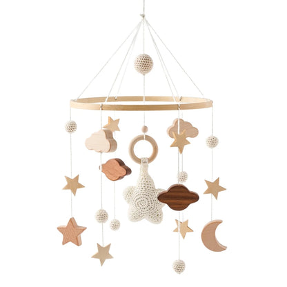 360° Rotating Wooden Crib Mobile Arm & Holder