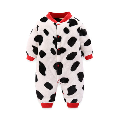 Plush Printed Fleece Romper for Babies