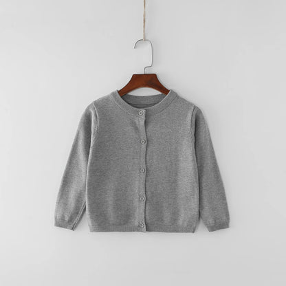 Knit Cardigan Sweater for Babies, Toddlers & Little Kids (9 Months–7 Years) – Button-Front, Embroidered Animals & Floral Details