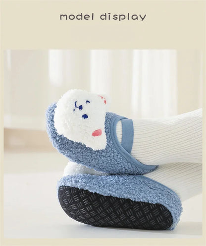 Plush Bear Baby First Walker Shoes – Soft, Non-Slip & Cozy (0–18 Months)