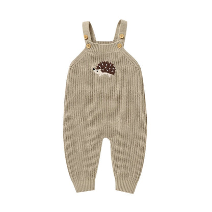 Knitted Animal Overall Romper for Babies