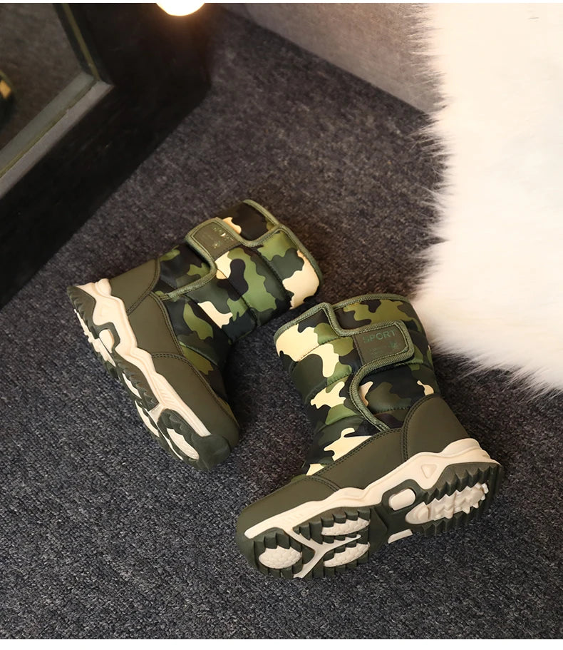 Waterproof Snow Boots for Kids – Plush-Lined Winter Boots with Non-Slip Sole (Toddlers & Youth)