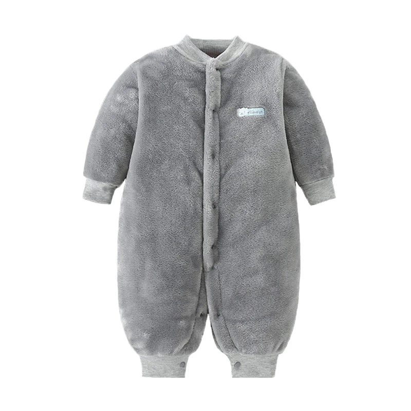 Plush Printed Fleece Romper for Babies