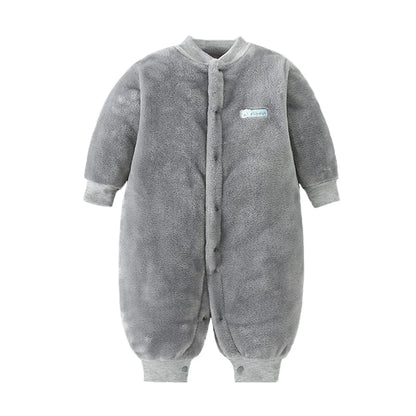 Plush Printed Fleece Romper for Babies