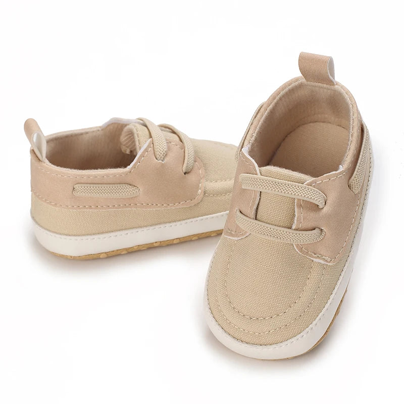 Contrast-Stitch Baby Loafers & Canvas Sneakers with Soft Soles