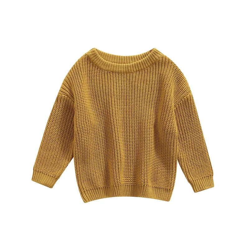 Classic Crewneck Cotton-Blend Knit Sweater for Babies & Kids