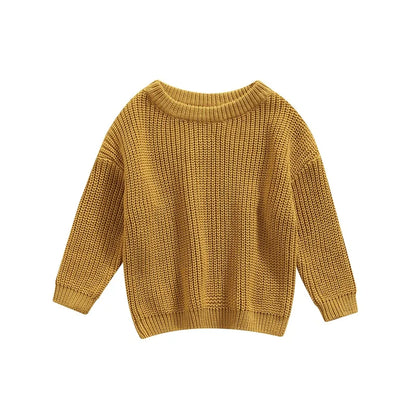 Classic Crewneck Cotton-Blend Knit Sweater for Babies & Kids